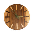 12" Hickory and Walnut Clock