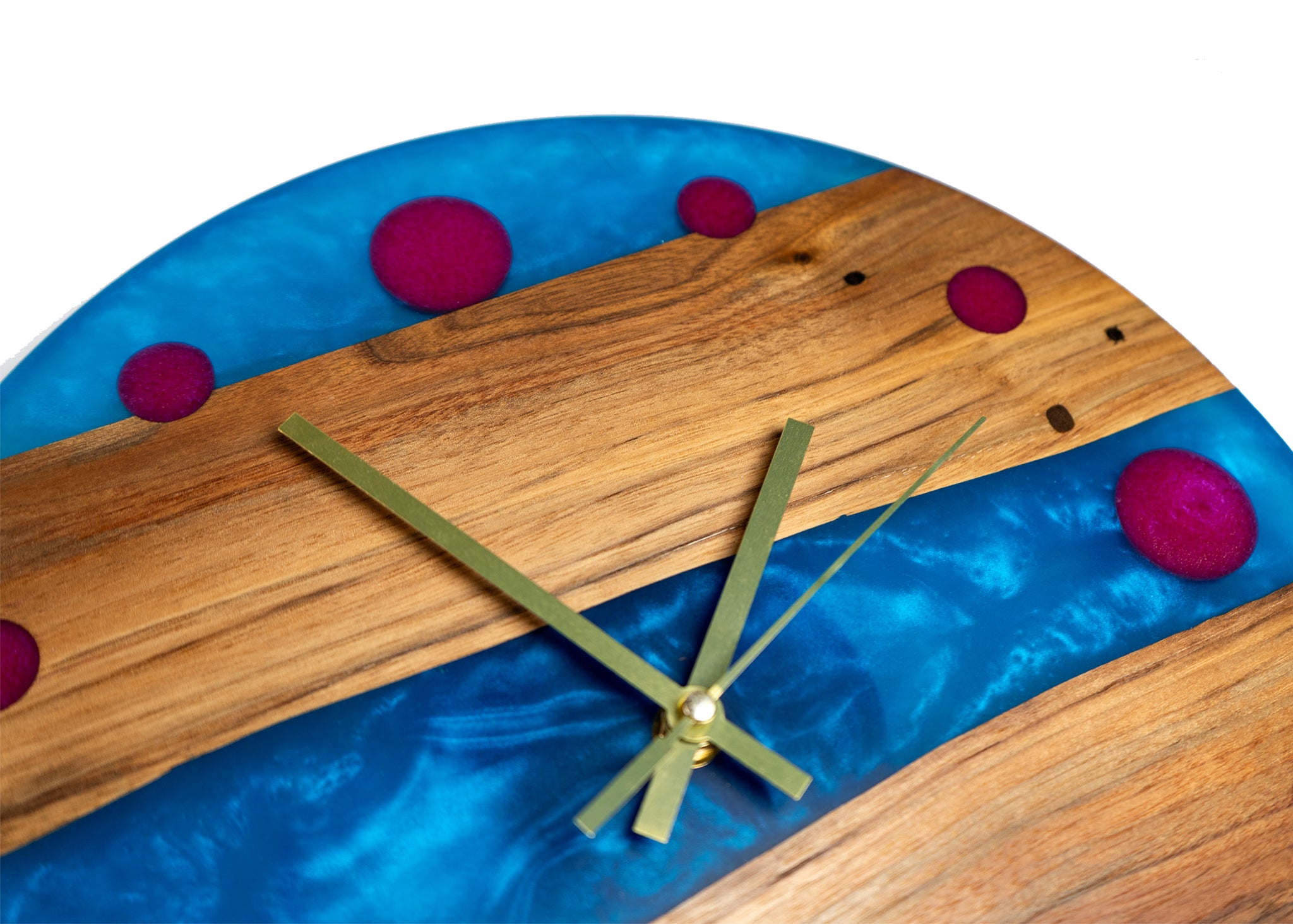 12" Walnut and Acrylic Clock