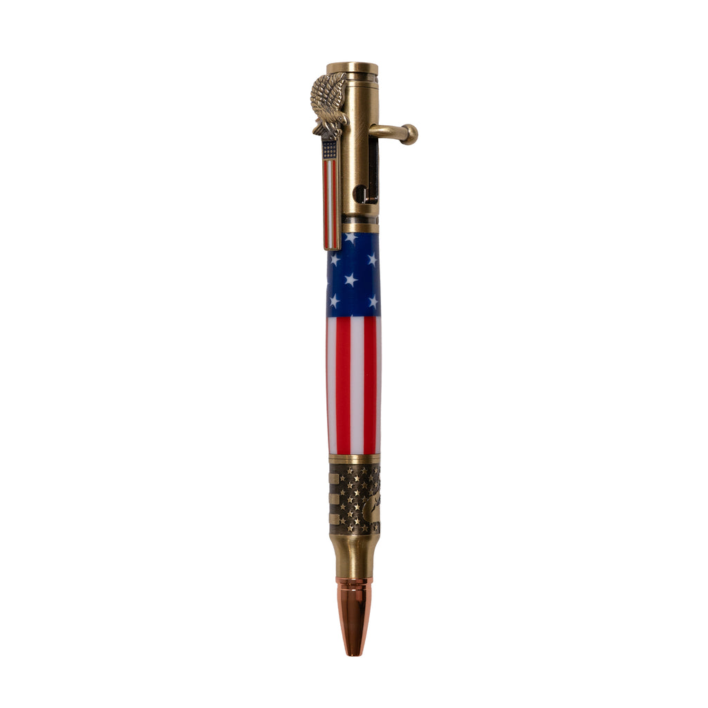 Patriotic Etched Bolt Action Pen