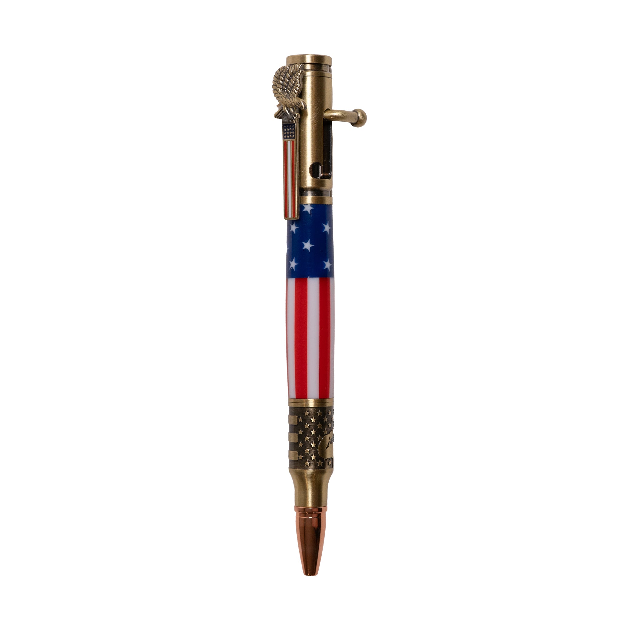 Patriotic Etched Bolt Action Pen