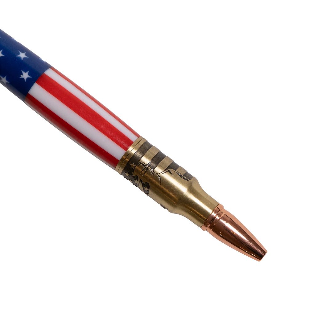 Patriotic Etched Bolt Action Pen