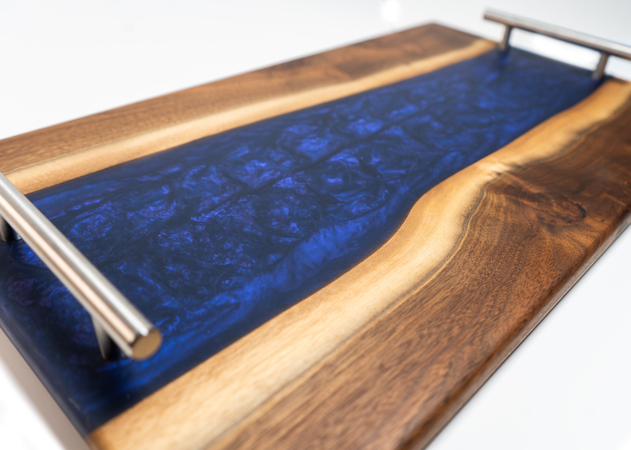 Live Edge Black Walnut River Charcuterie Board