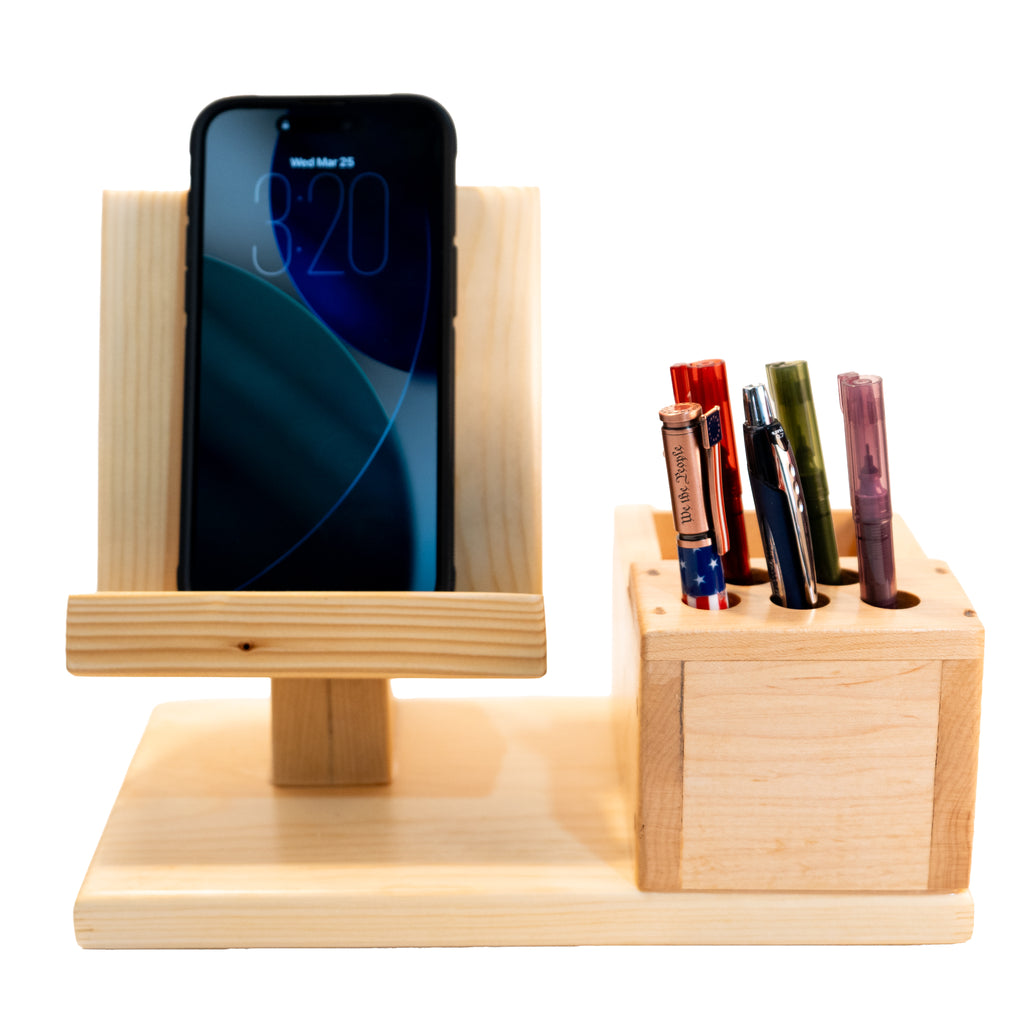 iPhone + iPad Stand with Pencil Holder